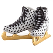 Herend Pair of Ice Skates - Black