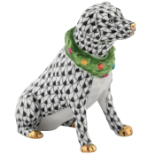 Herend Holiday Dog - Black