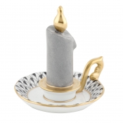 Herend Glowing Candlestick - Black