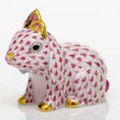 Herend Bunny w/ Tiara - Raspberry