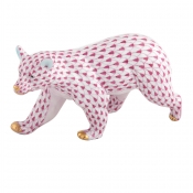 Herend Walking Bear Raspberry