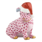 Herend Santa Puppy - Raspberry