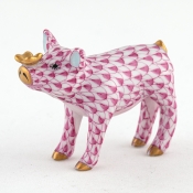 Herend Pig with Butterfly Raspberry