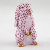 Herend Standing Lop Ear Bunny - Raspberry