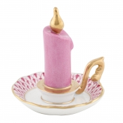 Herend Glowing Candlestick - Raspberry