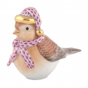 Herend Winter Bird - Raspberry