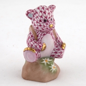 Herend Hiking Bear - Raspberry