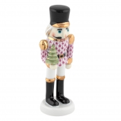 Herend Nutcracker with Christmas Tree - Raspberry