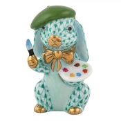 Herend Painter Bunny - Green