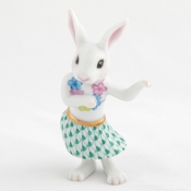 Herend Hula Bunny Green