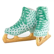 Herend Pair of Ice Skates - Green