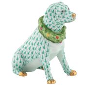 Herend Holiday Dog - Green