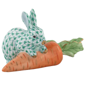 Herend Carrot Love Bunny - Green