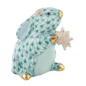 Herend Snowflake Bunny - Green