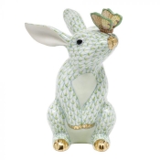 Herend Bunny w/ Butterfly Key Lime
