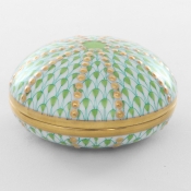 Herend Sea Urchin Box Key Lime