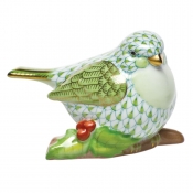 Herend Little Bird on Holly - Key Lime