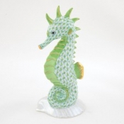 Herend Seahorse on Scallop Shell Key Lime