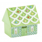 Herend Cozy Gingerbread House Key Lime