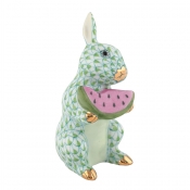 Herend Bunny with Watermelon - Keylime