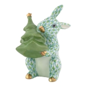 Herend Christmas Tree Bunny - Key Lime