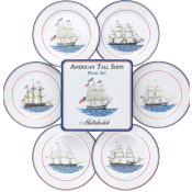 Mottahedeh American Ships Picnic Tin Set / 6