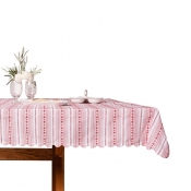 Juliska Villa Stripe Ruby Square Tablecloth - 52"