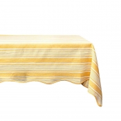 Juliska Cabana Stripe Tablecloth -Sunshine / 60" x 120"
