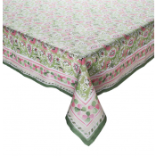 Kim Seybert Mira Tablecloth Green Pink - 54 x 126