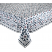 Kim Seybert Majorelle Tablecloth Red / White / Blue - 58 x 126