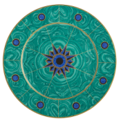 Mottahedeh Malachite Service Plate/12" Diameter