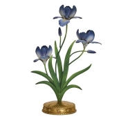 Juliska Meadow Walk Iris Chambray Centerpiece Candelabra - 14"