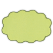 Matouk Scallop Edge Oval Placemat Peridot/Grass - Set of 4
