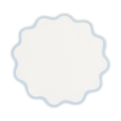 Matouk Scallop Edge Circle Placemat Ice Blue - Set 4