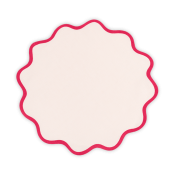 Matouk Scallop Edge Circle Placemat Pink/Azalea - Set 4