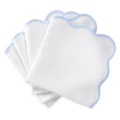 Matouk Scallop Edge Napkin Ice Blue - 22" Square - Set of 4