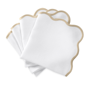 Matouk Scallop Edge Napkin Oat - 22" Square - Set of 4
