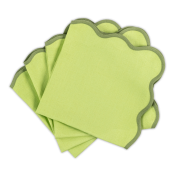 Matouk Scallop Edge Napkin Peridot/Grass - 22" Square - Set of 4