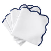 Matouk Scallop Edge Napkin Sapphire - 22" Square - Set of 4