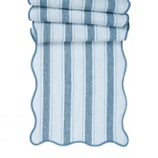 Juliska Cabana Ocean Stripe Table Runner  / 18" x 90"