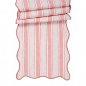 Juliska Cabana Coral Stripe  Table Runner  / 18" x 90"