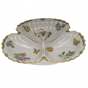 Herend Three Section Shell - Butterfly