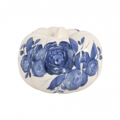 Vietri Blue Camellia Vietri Blue Camellia Medium Figural Pumpkin