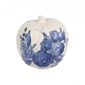 Vietri Blue Camellia Vietri Blue Camellia Tall Figural Pumpkin