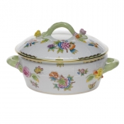 Herend Queen Victoria Covered Vegetable Medium w/ Branch