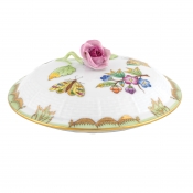 Herend Queen Victoria Covered Bouillon Lid Only w/Rose