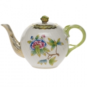 Herend Queen Victoria Tea Pot W/Butterfly (12 Oz) 4"