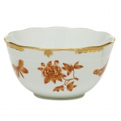 Herend Fortuna Rust Round Bowl - 7.5"