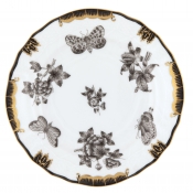 Herend Fortuna Black Bread +Butter Plate