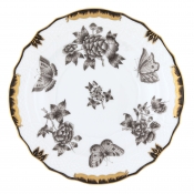 Herend Fortuna Black Salad Plate - 7.5"